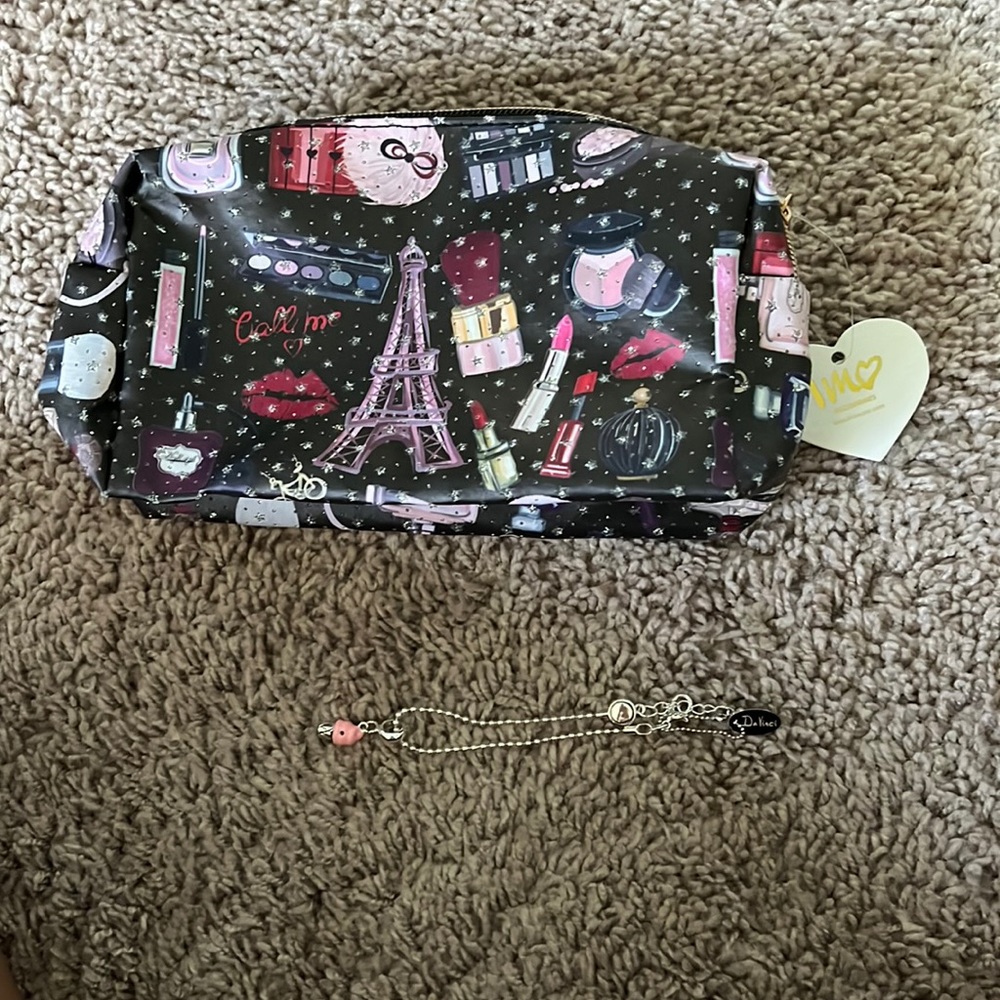 NEW makeup/pencil case with NEW bracelet!